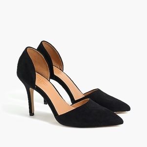 JCREW black suede pumps
